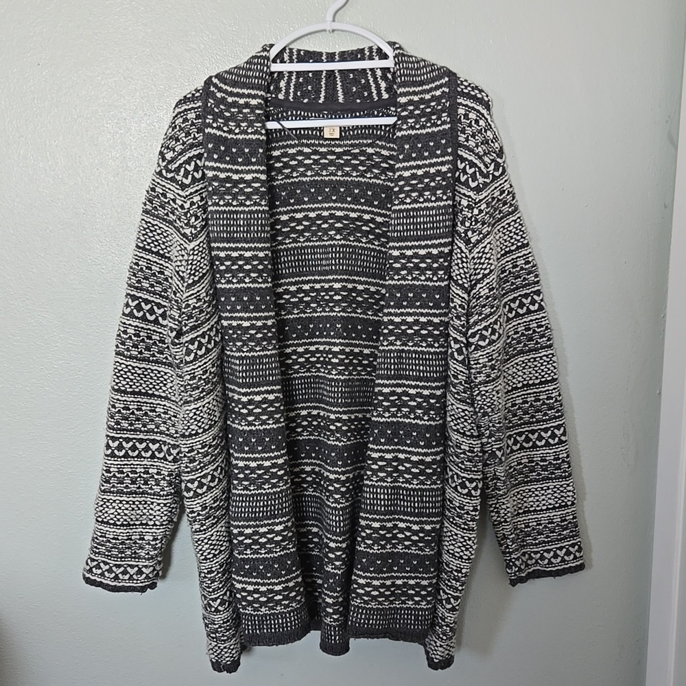 Ruff Hewn | Wool Blend Gray Cardigan Sweater Size 2X